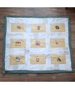 Beatrix Potter Quilt Peter Rabbit handmade embroidered baby nursery blan... - $709.70 MXN