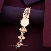 New Designer Exclusive 18K 75% Rose Gold Women Girl Wrist Watch CZ Studd... - $3,861.00