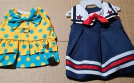 Sailor Dog Dress &amp; Polkadot Doggie Clothes Size Small Under 10lbs Size S... - $10.81