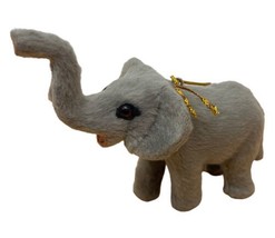 Silver Tree Grey Furry Elephant Christmas Ornament NWT&#39;s Gift - £6.29 GBP