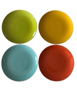 (4) Tag Ceramic Plates Dessert Appetizer 8” Retro Frutiger Aqua Green Or... - $550.93 MXN