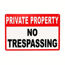 Private Property No Trespassing 8&quot; x 12&quot; Metal Sign NEW! - £7.03 GBP