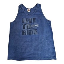 Harley Davidson Live To Ride Groves Winchester 2008 Blue Men&#39;s Tank Top ... - $24.08