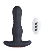 AGAS THRUSTING ANAL SEX TOY VIBRATING REMOTE CONTROL BUTT PLUG - £47.32 GBP
