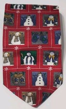Holidays By MMG Mens Tie Christmas Snowman 57&quot; Multicolor Silk Made in USA - $206.02 MXN