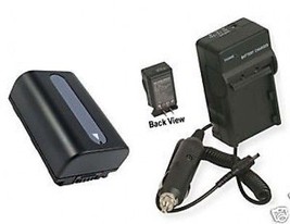 Battery + Charger For Sony DCRSR58 DCR-SR58E DCR-SR68 - £21.12 GBP