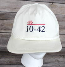 CLUB 10-42 TRUCKER WHITE Baseball Hat Cap VINTAGE ROPE STYLE ADJUSTABLE ... - £18.18 GBP