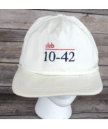 CLUB 10-42 TRUCKER WHITE Baseball Hat Cap VINTAGE ROPE STYLE ADJUSTABLE ... - £18.18 GBP
