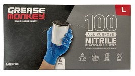 Grease Monkey Disposable Nitrile Gloves (100-Count) L or XL - $19.00