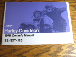 1976 Harley Davidson SS-125 SXT-125 Original Owners Owner&#39;s Manual NEW - $30.69