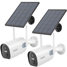 ieGeek Solar Security Cameras Wireless Outdoor 2 Pack, Battery Powered WiFi Home - £188.22 GBP