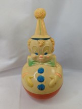 Sanitoy Clown Chime Ball Toy Roly Poly 1977 - $23.35