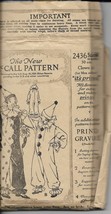 Mc Call&#39;s Vintage Pattern 2436 Dated 1921 Size Lg Adlt Unisex Clown Costume - £14.38 GBP