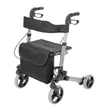 MABIS HealthSmart Gateway Aluminum Rollator Titanium -Brown Box - $324.04
