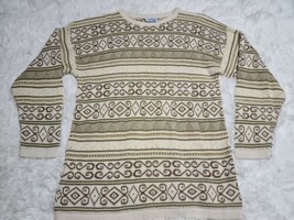 Vintage 1990s Bedford Fair XL? Long Sweater Geometric (Small Hole)* - $6.91 CAD
