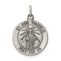 Silver Antiqued Saint Jude Thaddeus Medal QC5689 - $31.64