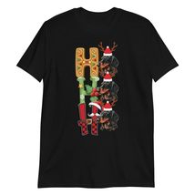 HO HO HO Santa Dachshund Christmas T-Shirt | Dog Lover Shirt Black - £14.58 GBP+