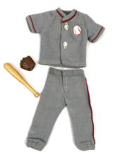 Vintage Ken Clone Doll Clothes Lot Baseball Player Uniform Bat Action Fi... - $28.00