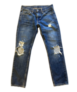 Levis 511 Jeans Mens 31x30 Blue Distressed Faded 100% Cotton Denim Casua... - £23.32 GBP