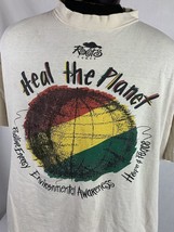 Vintage Roots T Shirt Single Stitch Canada Heal The Planet Hip Hop BOXY 90s XL - £23.59 GBP