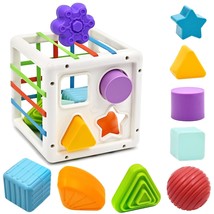 Baby Montessori Toys For 1 Year Old Boy Girl Gifts, Shape Sorter Sensory Bin 6 1 - £18.21 GBP