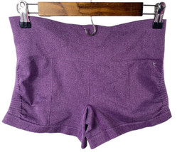 Danskin Now Running Shorts Size Large Womens Fitted Knit Purple Workout Lifting - £21.97 GBP