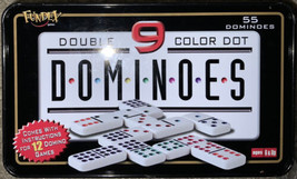 Double 9 Color Dot Dominoes (Fundex, 2003) COMPLETE - £18.38 GBP