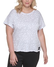 MSRP $60 Calvin Klein Jeans Trendy Plus Size Printed T-Shirt White Size 2X - £15.44 GBP