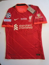 Mohamed Salah Liverpool FC UCL Final Match Slim Red Home Soccer Jersey 2021-2022 - £87.92 GBP