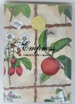 Vtg Benson Empress Crystal Collection Tablecloth Garden Fruit USA Oblong 60x104 - £15.46 GBP