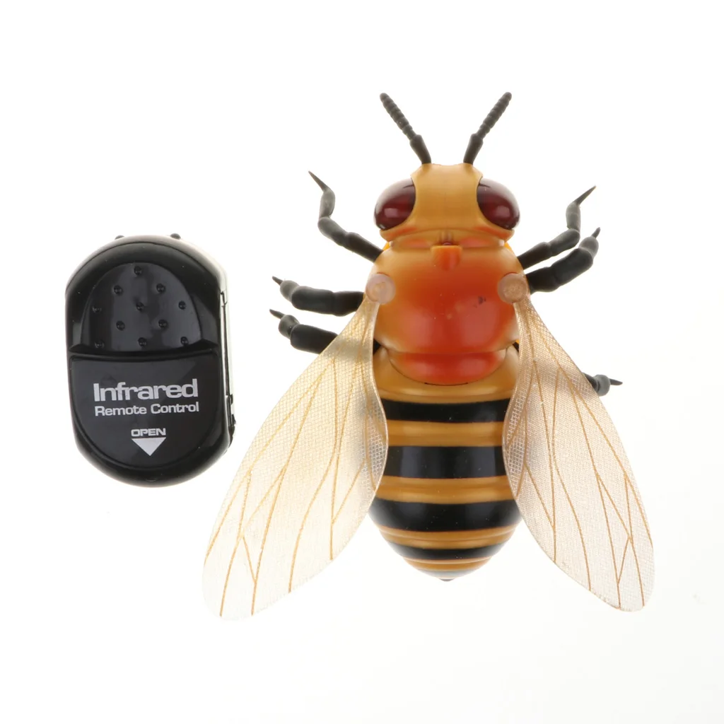 Infrared Remote Control Bee - RC Animal Fake Insect for Joke Scary Trick Toy - £14.16 GBP