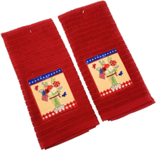 American Flag Flora in Vase Textured Kitchen Towels, Set of 2 - $19.79