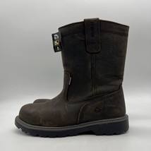 Wolverine Floorhand W10680 Mens Brown Pull On Work Western Boots Size 9.5 M - £54.91 GBP