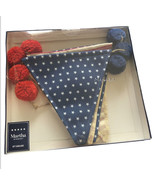 Martha Stewart 4th Of July Pointed Triangle Flags 6 Ft Mantle Garland Re... - £34.60 GBP