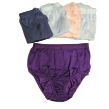 Comfort Choice Women&#39;s Five Pair Pack Silky Nylon Brief Panties Size 7 NEW - £11.74 GBP