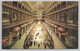 Cleveland Ohio The Arcade Downtown Landmark Street Under Glass Roof Postcard - £10.80 GBP