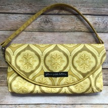 Petunia Pickle Bottom Change-It-Up Clutch- Gold Mustard Retro Print Diaper Bag - £15.56 GBP