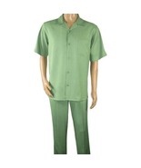 Men MONTIQUE 2pc Walking Leisure Suit Matching Set Short Sleeves 696 App... - $83.66 CAD