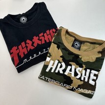 Lot of 2 Thrasher Skateboard Magazine  T-Shirts Size Small Women’s Camo - £23.42 GBP