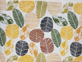 Peva Vinyl Kitchen Tablecloth 52&quot;x70&quot; Oblong (4-6 people) MULTICOLOR LEAVES, BH - $13.85