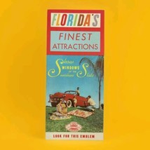 Florida&#39;s Finest Attractions Vintage Travel Brochure Booklet Map - $12.95