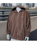 Carhartt Distressed Hoodie Mens XL Brown Fleece Faded Loose Fit Zip Swea... - $47.38 CAD