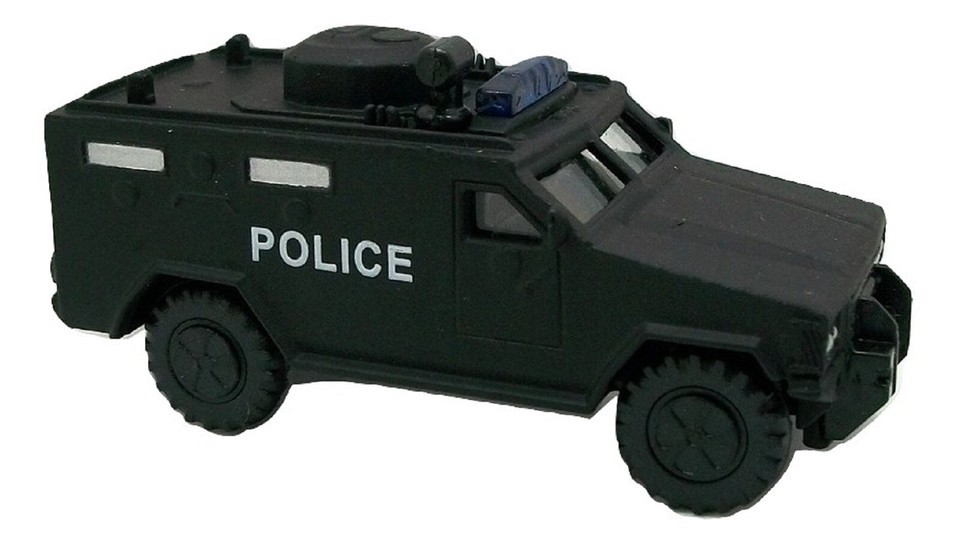 Police SWAT Truck Black Die Cast Metal Collectible Pencil Sharpener - $7.99