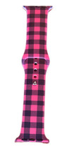 Red Black Plaid Pattern Watch Band Compatible with Apple fits 38/40 mm - £15.03 GBP