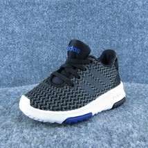 adidas Boys Sneaker Shoes Black Synthetic Slip On Size T 5 Medium - £17.16 GBP