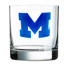 Michigan Wolverines 10 oz Gameday Lowball Whisky Rocks Glass - £15.48 GBP