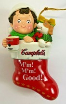 Campbells Soup Kid &amp; Puppy Christmas Stocking Collectors 4 in Ornament - £11.07 GBP