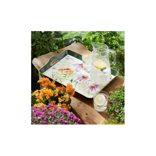 Wildflower Insect Print Tray with Handles 17&quot;L - $55.25