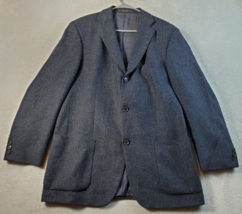 HUGO BOSS Blazer Coat Mens Size 42 Gray Long Sleeve Single Breasted Three Button - £25.43 GBP