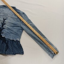 Knox Rose RN#17730 Women’s Blue Full Button Denim Jacket Pleated Buttom Size XS image 8